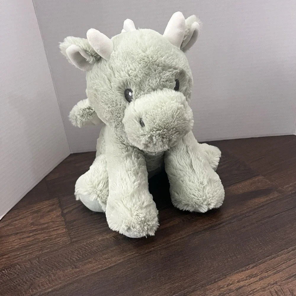 Kellytoy Soft Baby Mint Green Dragon Rattle‎ Plush Stuffed Sitting 11